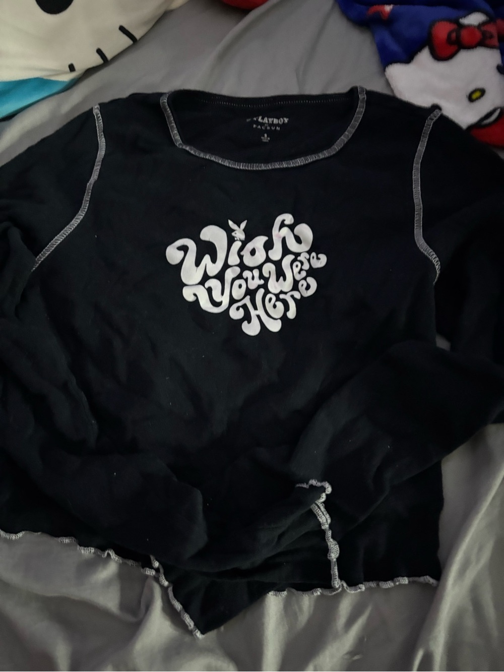 PacSun Black Play Boy Bunny Shirt